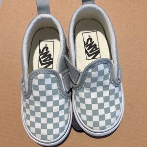 Vans Kids Gray Checkered Slip-On Sneakers